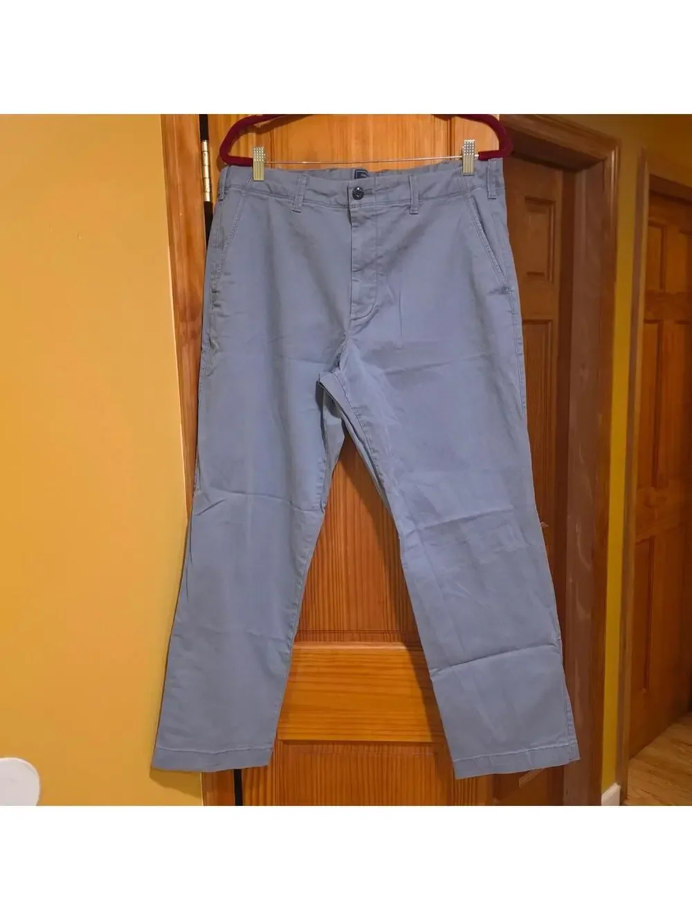 Gap Khakis Lived-In Straight Stretch Pants Gap Khakis 